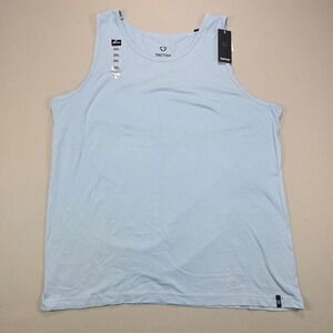 Tactics Tank Top Cotton Scoop Neck Solid Light Blue Mens Size 2XL C03-02-85